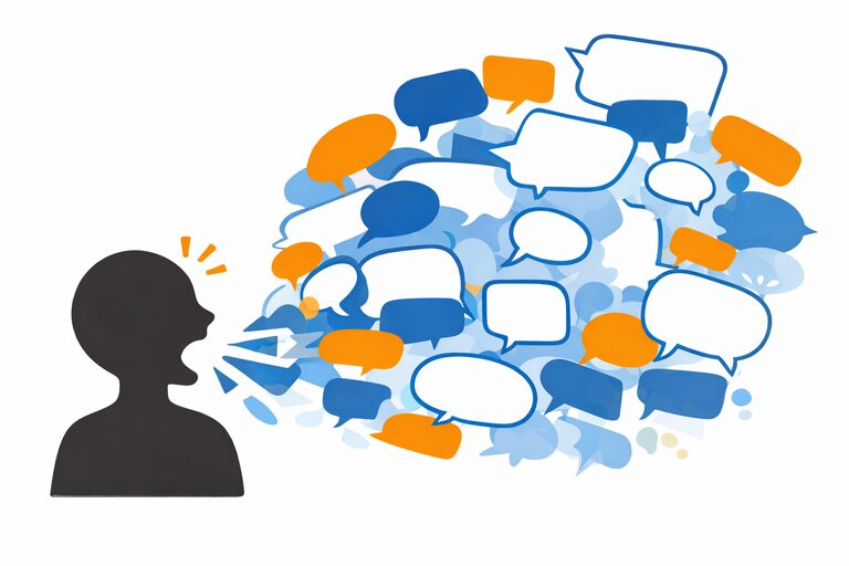 ADHDの喋りすぎる特性の画像