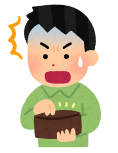 財布の中身が空っぽで驚く男性のイラスト