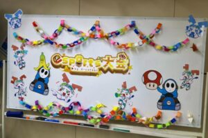 eスポーツ大会のホワイトボード装飾