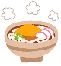 温かいうどんのイラスト