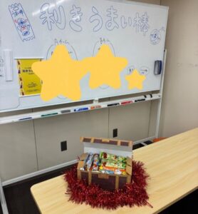 利きうまい棒イベントのホワイトボード掲示