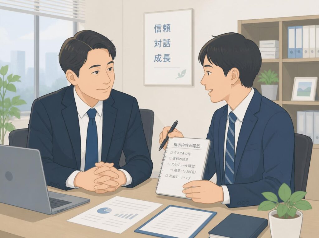 職場で合理的配慮について相談する様子