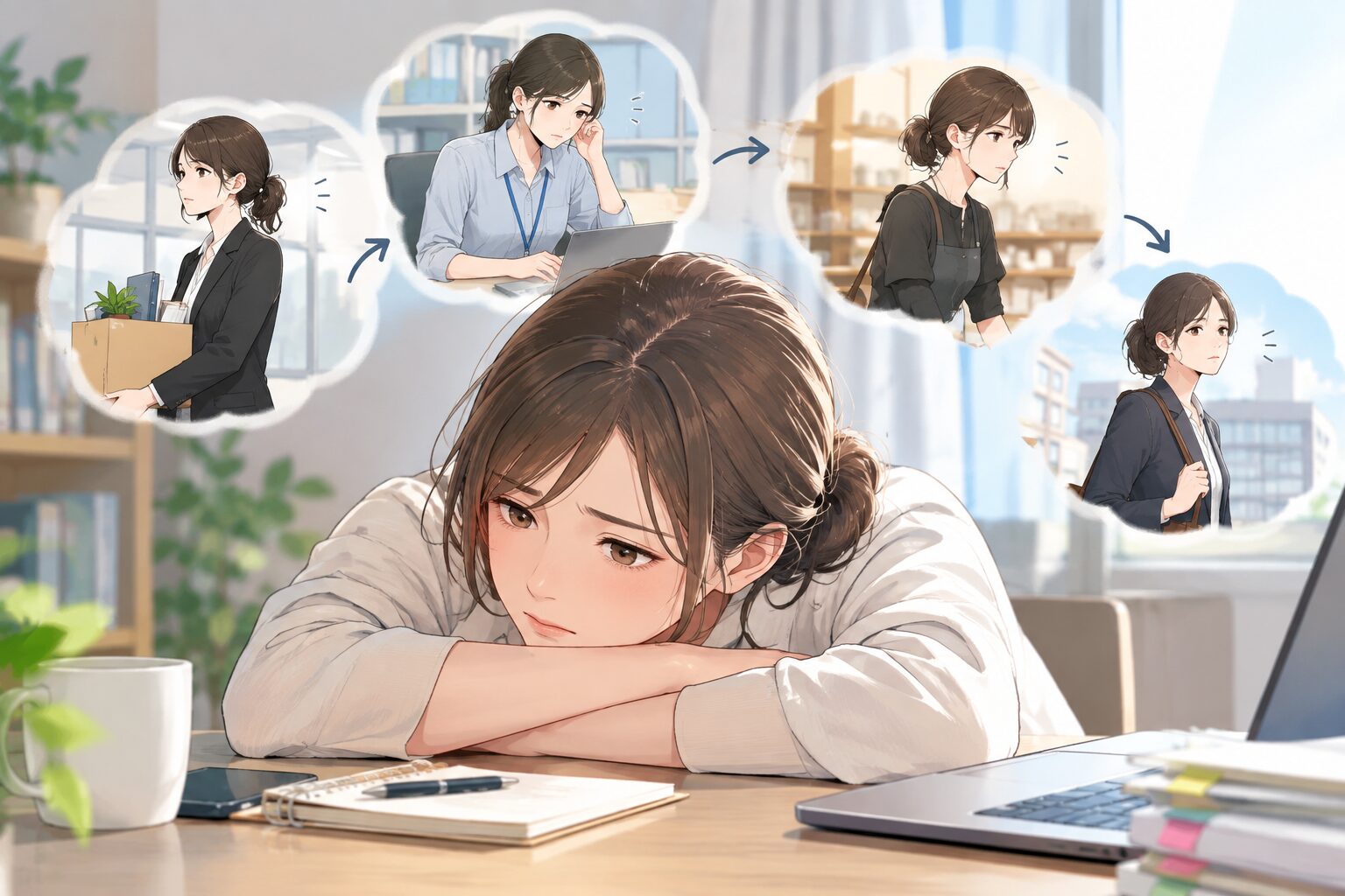 仕事が続かないと悩み次の就職について考える人