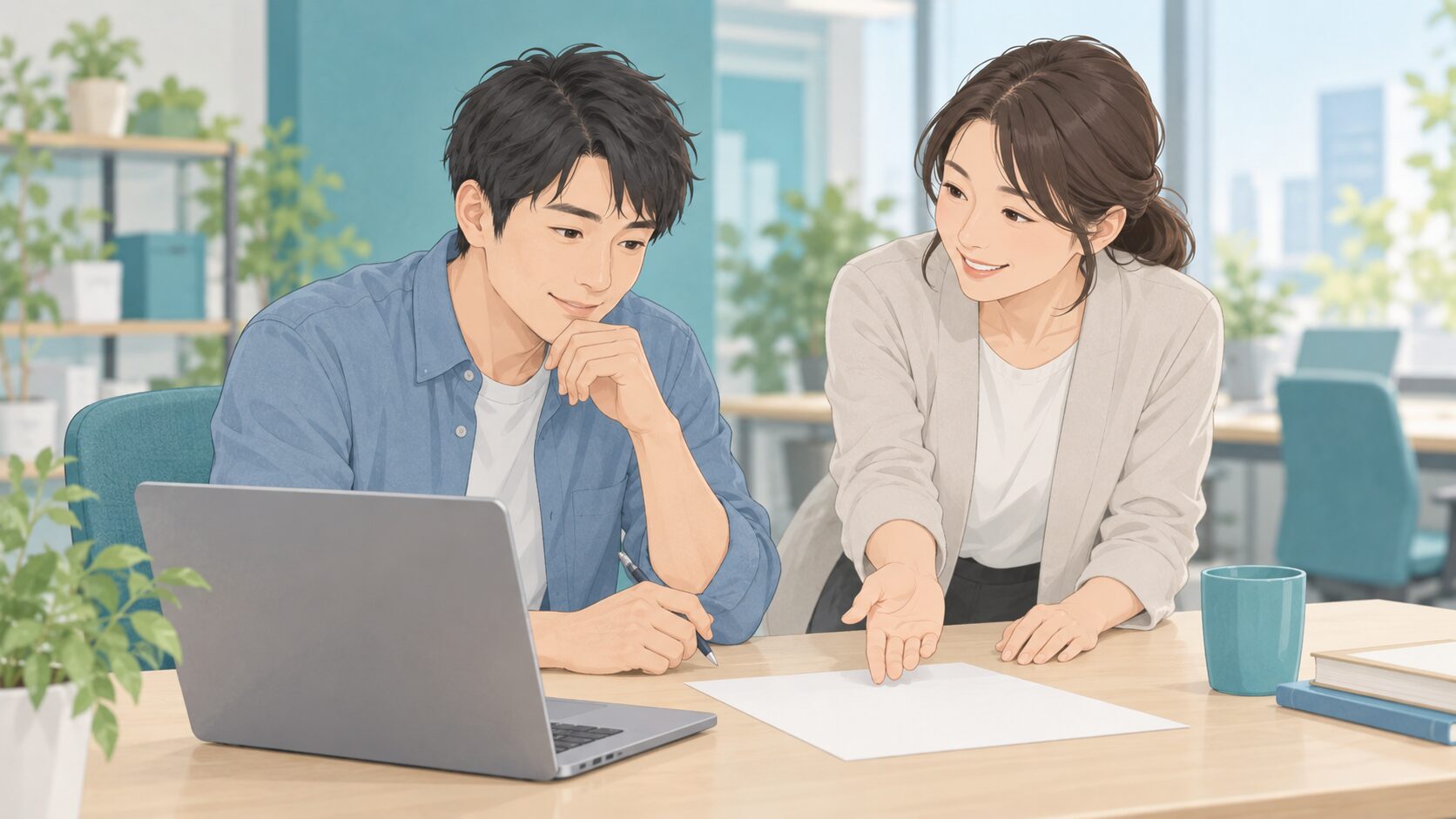 利用者が支援員とIT課題の仮の全体像を確認してから細部を直す