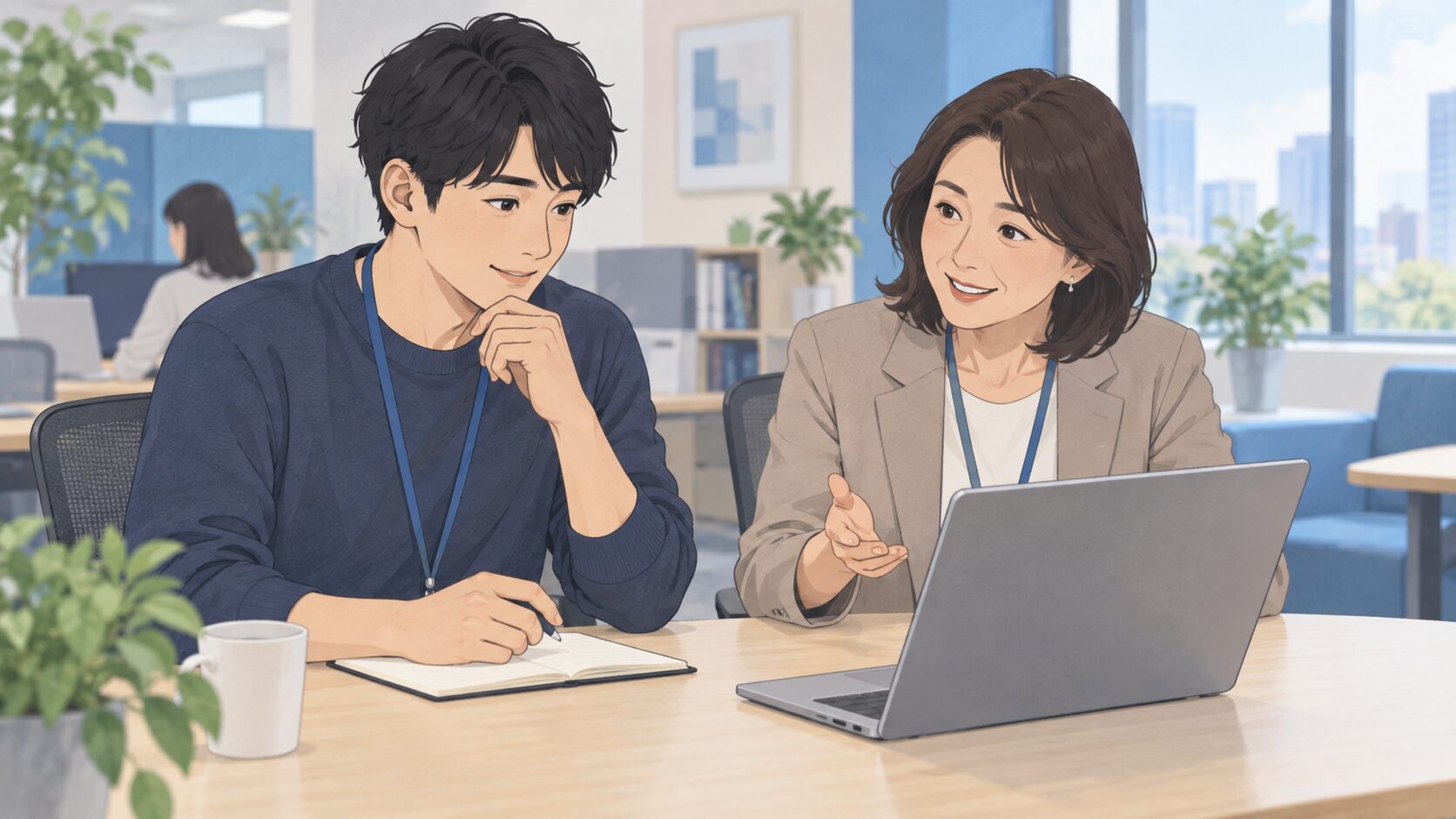 利用者が支援員とIT課題のフィードバックを確認し、取り組みやすかった条件を整理する